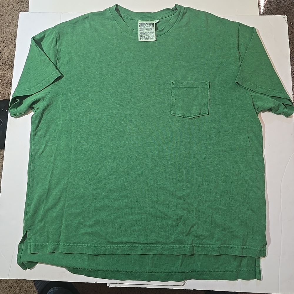 Jungmaven One Pocket Thick Green T Shirt Size 1 See Measurements